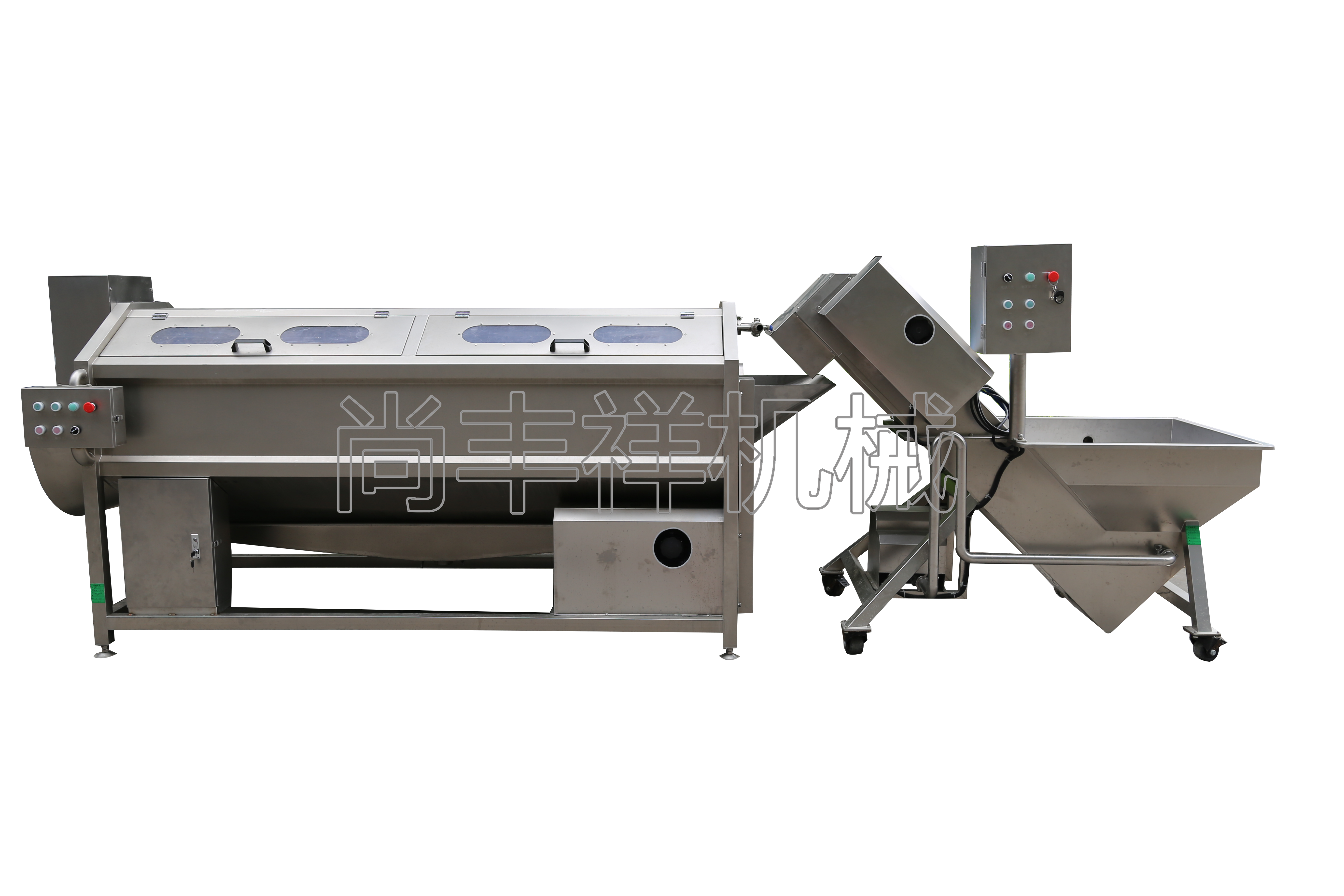 STW2000A浸泡提升机+螺旋式土豆去皮机